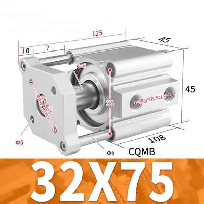 Xi lanh SMC CQMB32-5/10/15/20/25/30/35/40/45/50/75/100