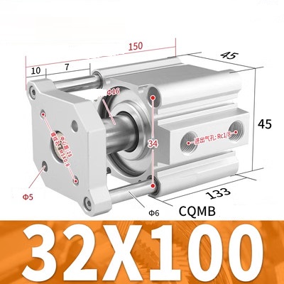 Xi lanh SMC CQMB32-5/10/15/20/25/30/35/40/45/50/75/100