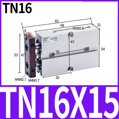 Xi lanh khí nén TN16x10/20/25/30/35/40/50/60/70/75/100S Chính hãng