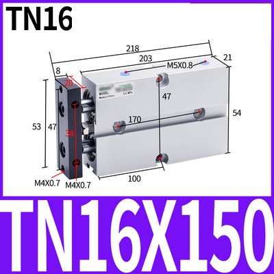 Xi lanh khí nén TN16x10/20/25/30/35/40/50/60/70/75/100S Chính hãng