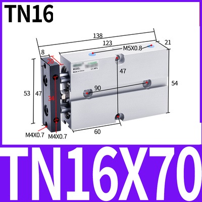 Xi lanh khí nén TN16x10/20/25/30/35/40/50/60/70/75/100S Chính hãng