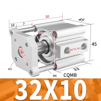 Xi lanh SMC CQMB32-5/10/15/20/25/30/35/40/45/50/75/100
