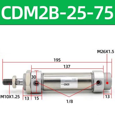 Xi lanh khí SMC CDM2B25 Series