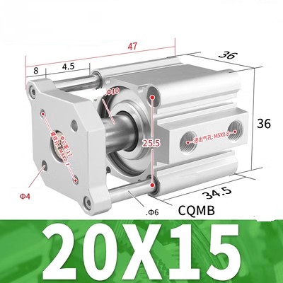 Xi lanh SMC CQMB20-5/10/15/20/25/30/35/40/45/50