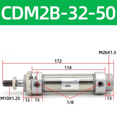 Xi lanh khí SMC CDM2B32 Series