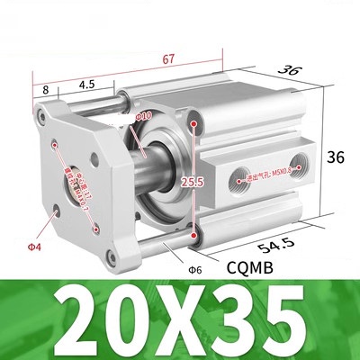 Xi lanh SMC CQMB20-5/10/15/20/25/30/35/40/45/50