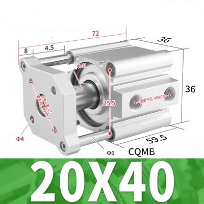 Xi lanh SMC CQMB20-5/10/15/20/25/30/35/40/45/50