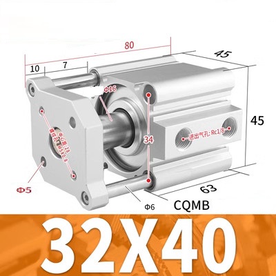 Xi lanh SMC CQMB32-5/10/15/20/25/30/35/40/45/50/75/100