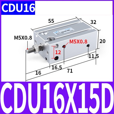 Xi lanh CDU16-5/10/15/20/25/30/35/40/45/50D