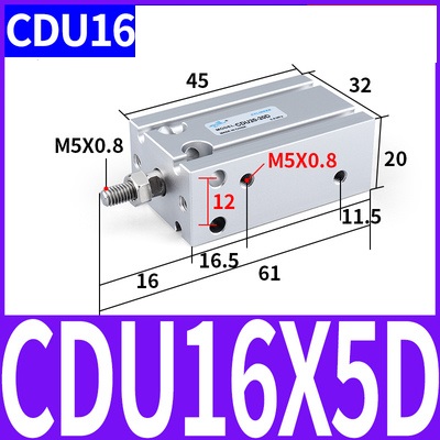 Xi lanh CDU16-5/10/15/20/25/30/35/40/45/50D