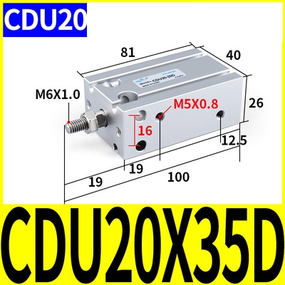 Xi lanh CDU20-5/10/15/20/25/30/35/40/45/50D