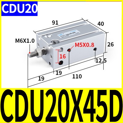 Xi lanh CDU20-5/10/15/20/25/30/35/40/45/50D