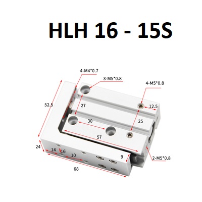 Xi lanh trượt HLH 16 Series