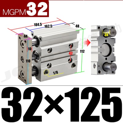 Xi lanh MGPM32-10/20/30/40/50/60/75/100/150Z/175/200/250Z