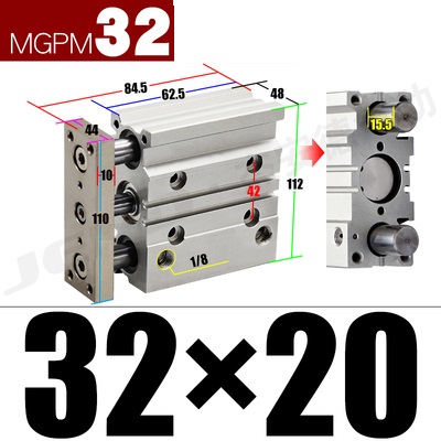 Xi lanh MGPM32-10/20/30/40/50/60/75/100/150Z/175/200/250Z