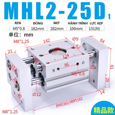 Xi lanh kẹp MHL2 Series SMC Chính hãng
