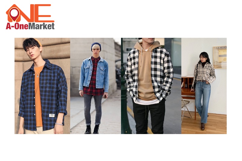 Áo Flannel kết hợp với áo