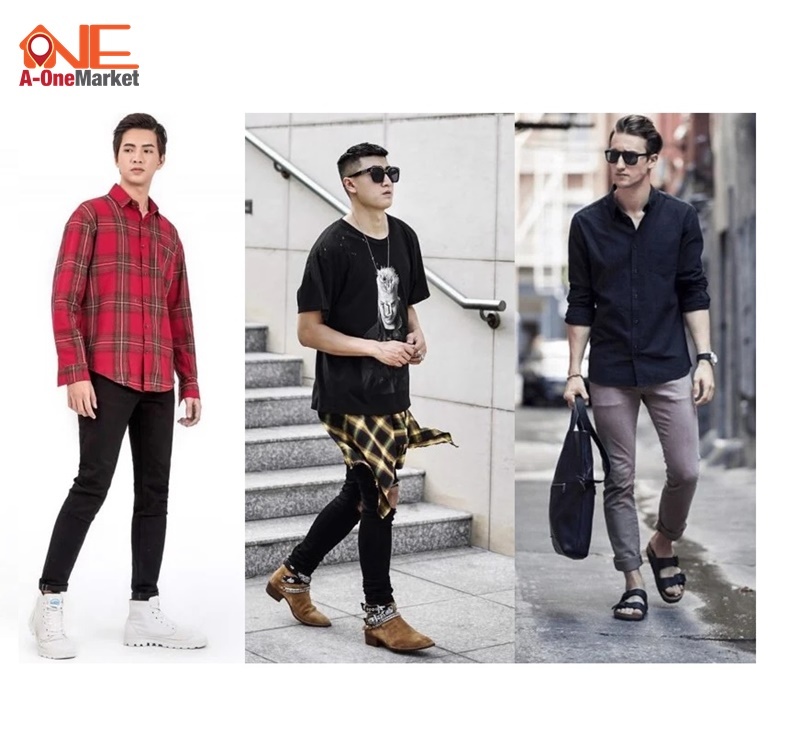 Áo Flannel kết hợp với giày gì