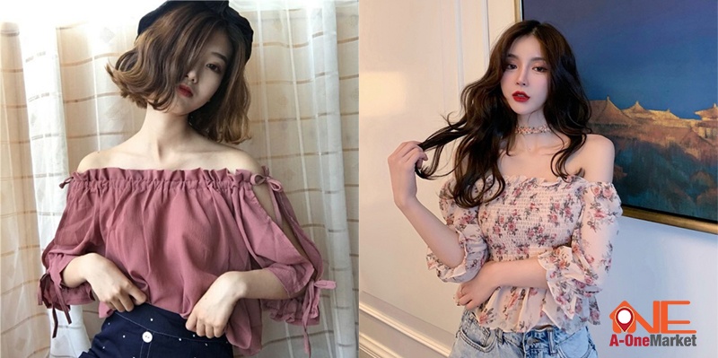 Áo trễ vai tay lỡ