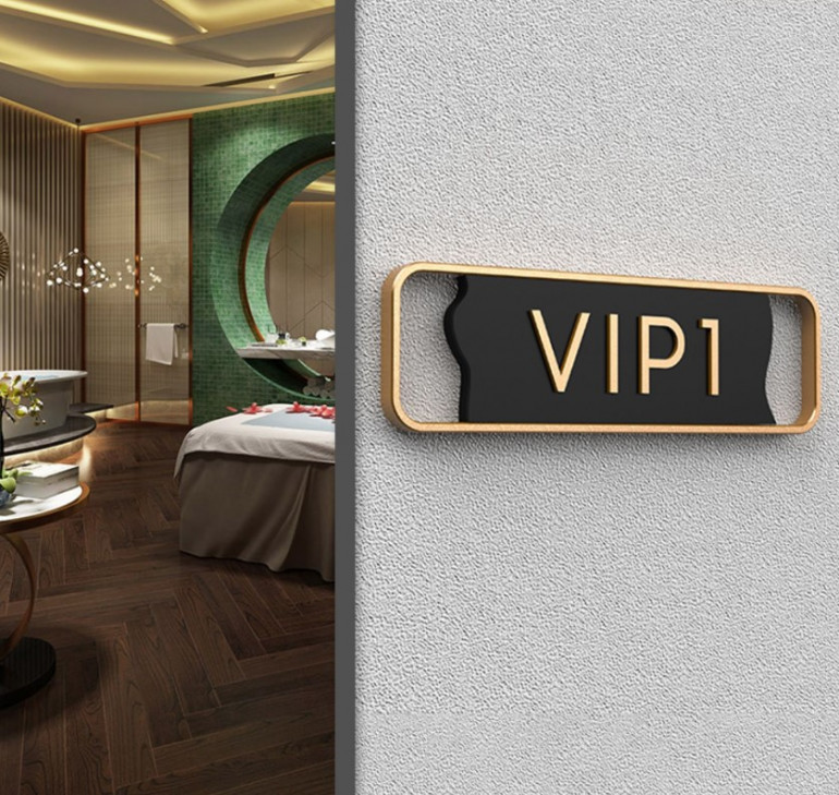 Biển hiệu số phòng VIP BHV n9