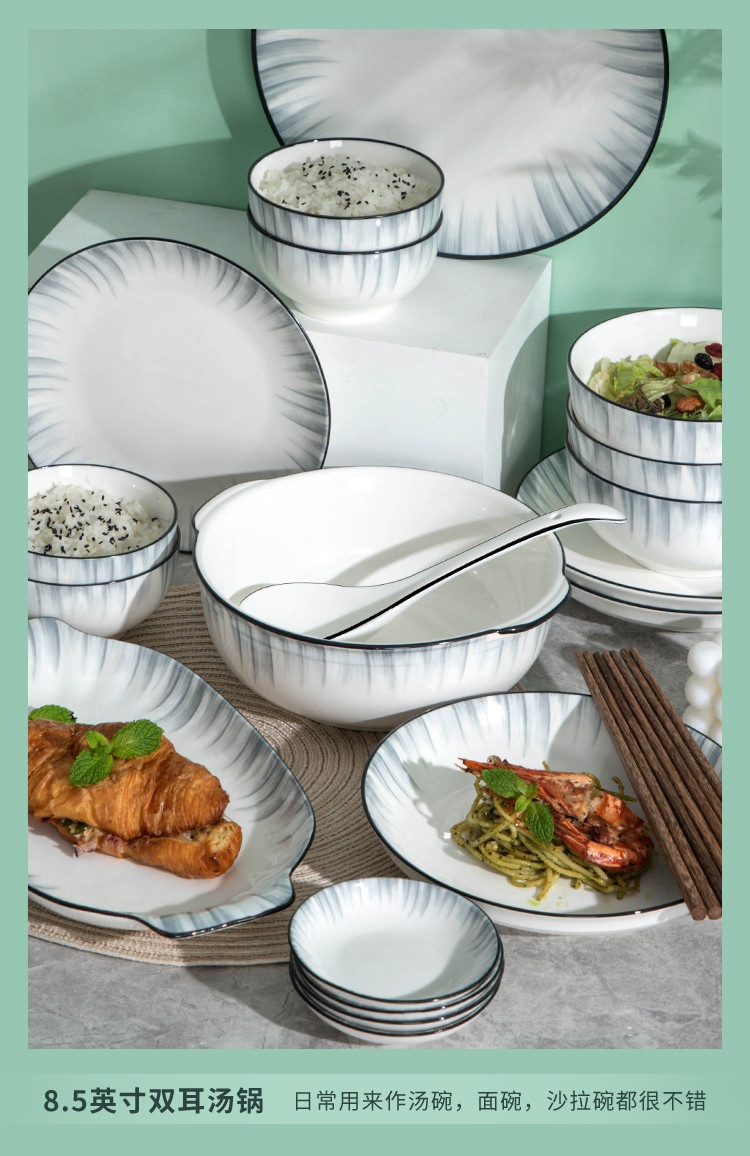 Bộ bát đĩa phong cách Bắc Âu BDBA n16