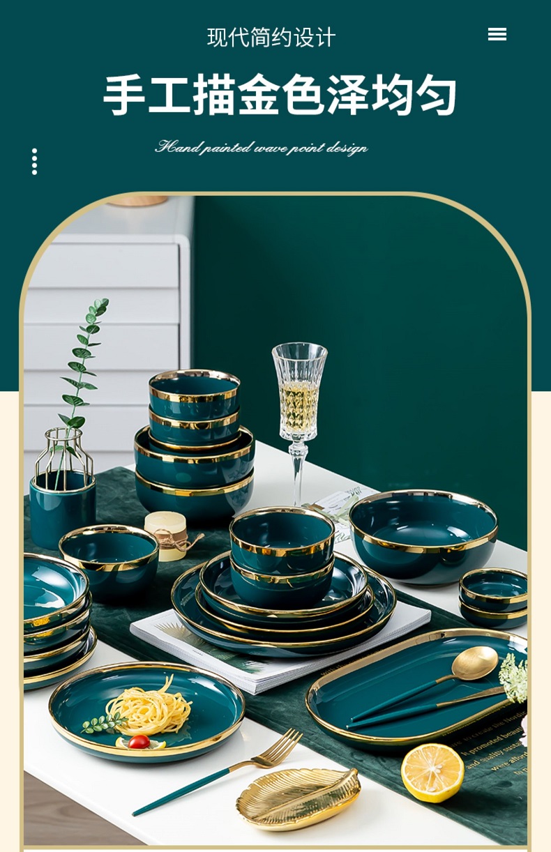 Bộ bát đĩa viền vàng BDTX n2