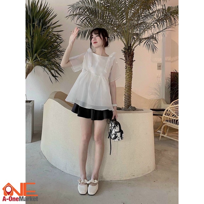 chân váy ngắn phối áo babydol