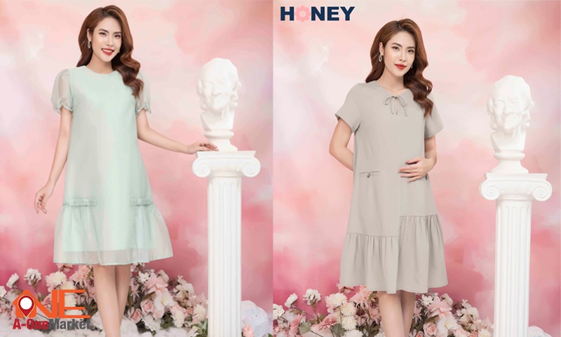 Honey mang đến nhiều mẫu váy bầu với kiểu dáng xinh xắn