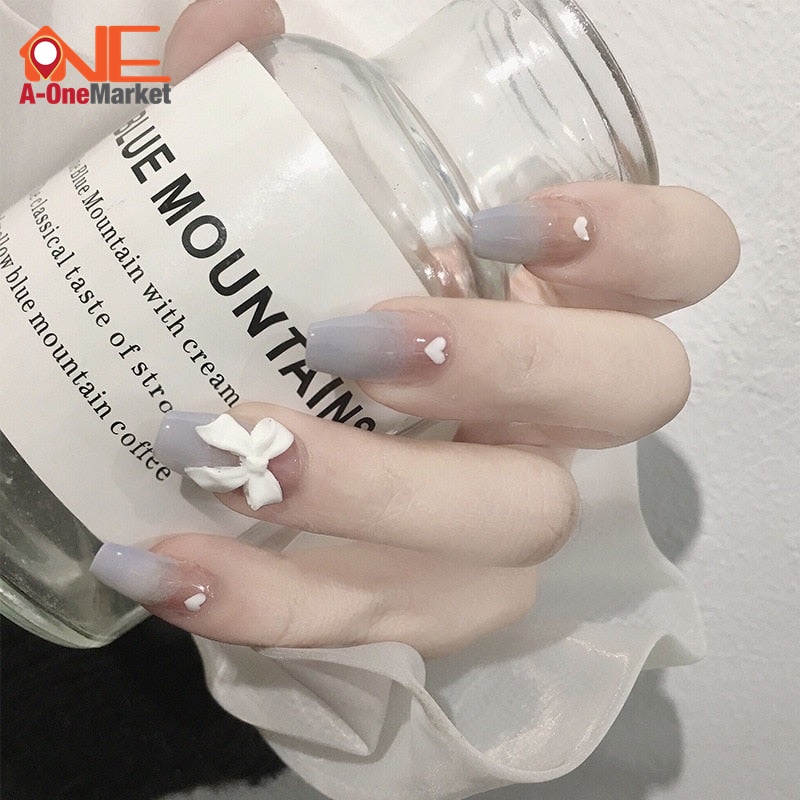 Mẫu sơn thạch đính nơ đơn giản