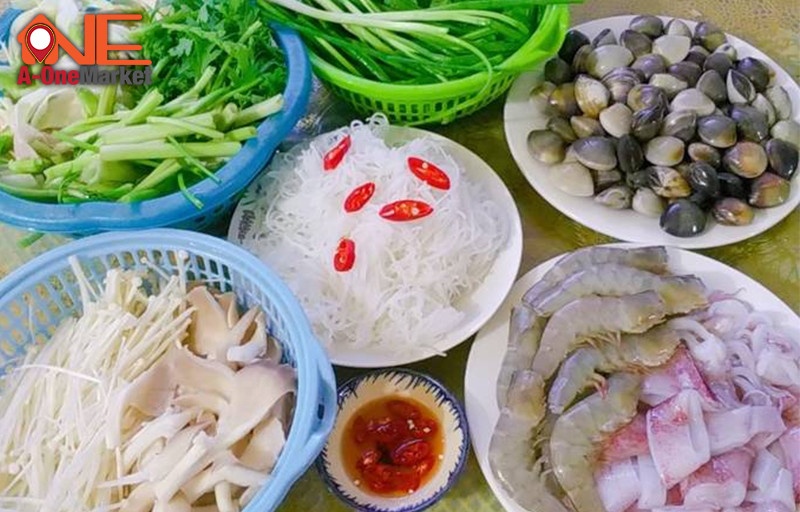 Nguyên liệu chuẩn bị nấu lẩu Thái