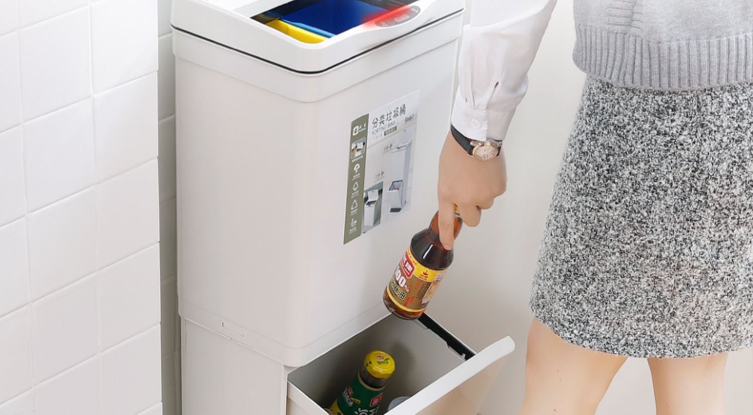 Thùng rác phân loại 2 tầng TRTM n6