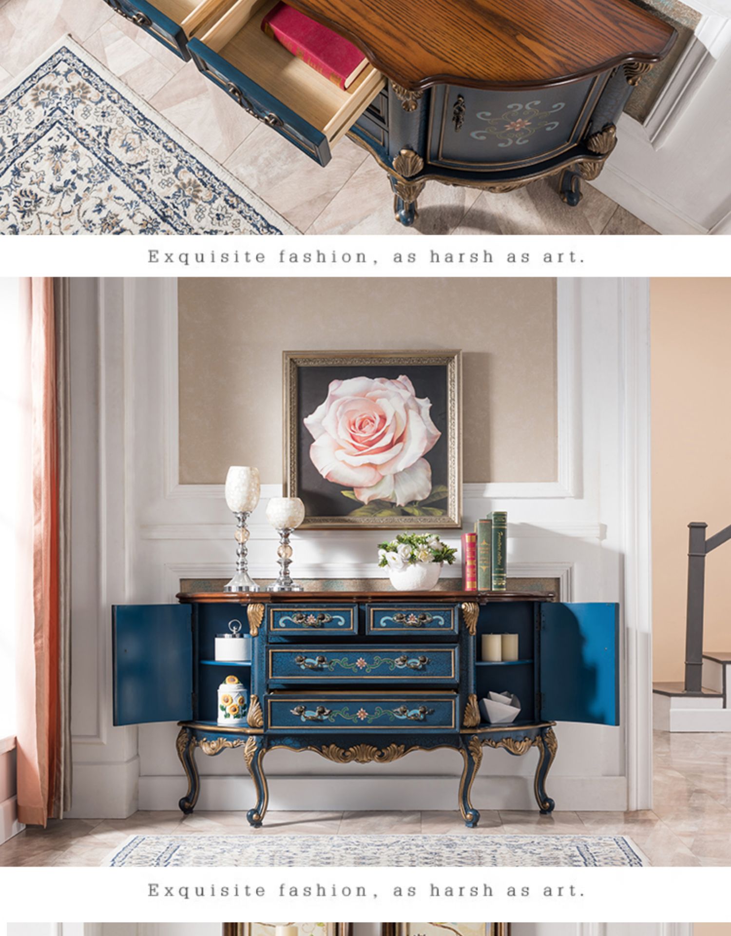 Tủ trưng bày hình bán nguyệt kiểu Pháp TTBN n21