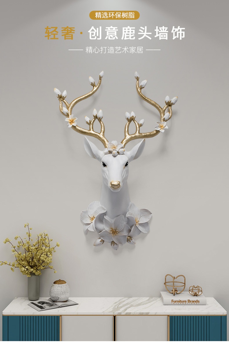 Tượng đầu hươu treo tường TDHA 01