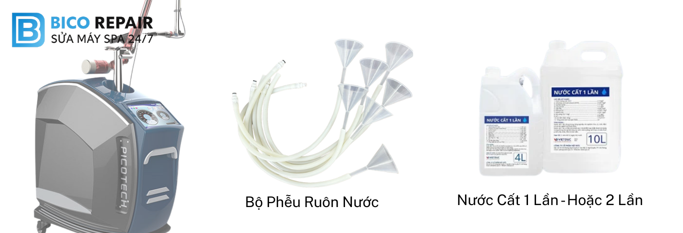 Vật dụng thay nước cho máy laser và máy triệt lông