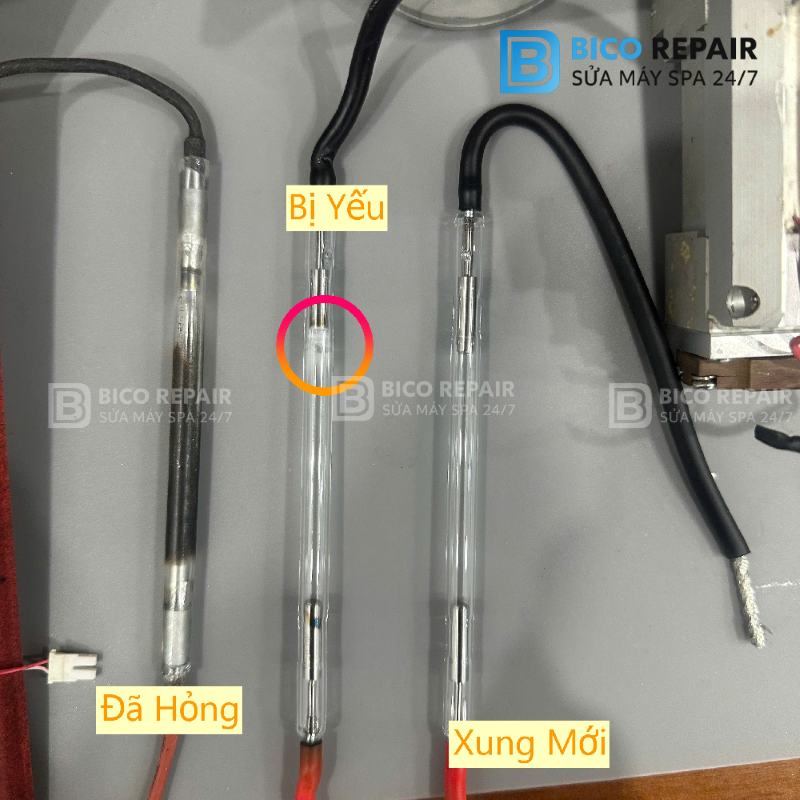 Xung Máy triệt lông bị yếu sau một thời gian làm việc