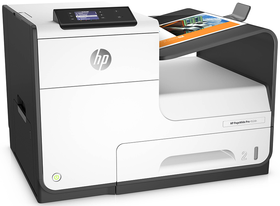 Máy in màu HP PageWide Pro 452DN đảo mặt