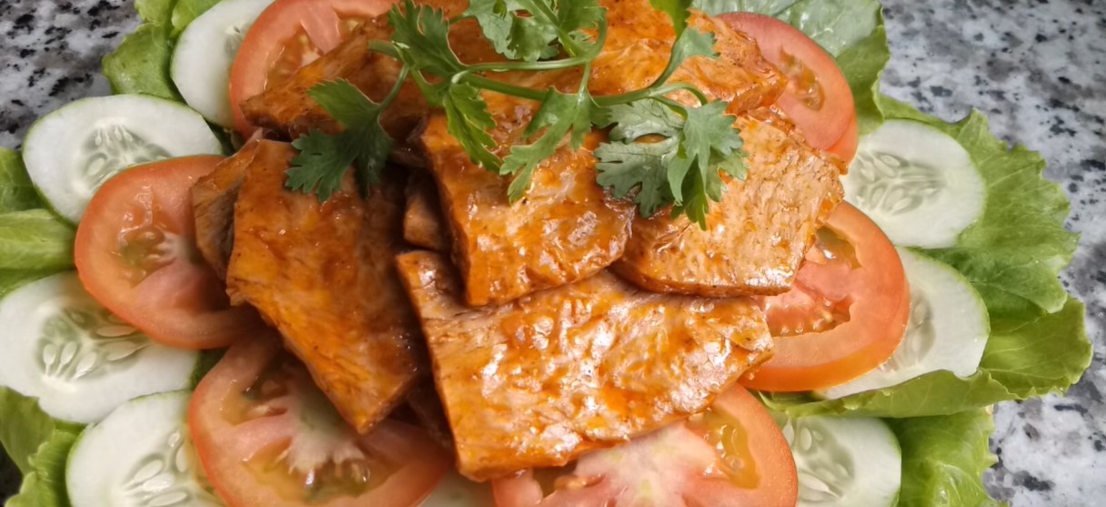 quá trình sản xuất sườn non chay