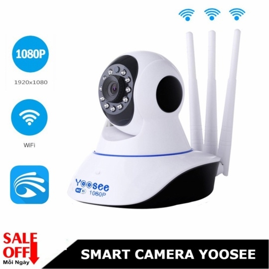 Camera IP wifi 3 râu Yoosee 1080P (hộp xanh lá, có cổng LAN) ONVIF P2P HD [BH 1 năm]