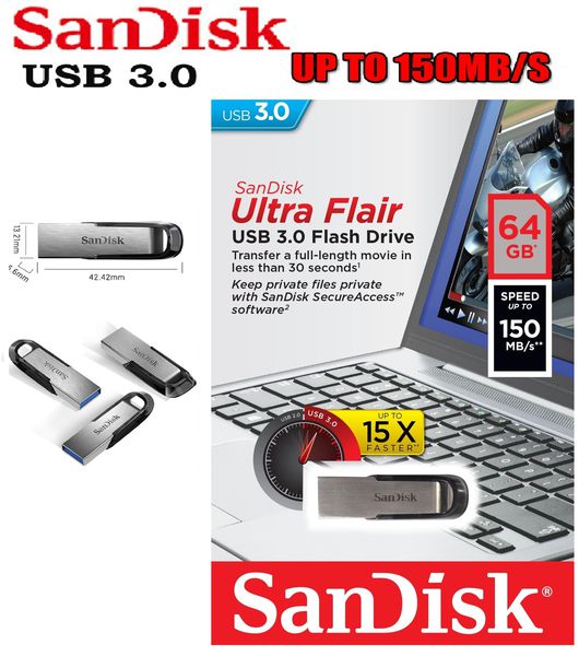 USB 3.0 SanDisk Ultra Flair CZ73 128GB chính hãng Speed up to 130MB/s [BH 2 năm]