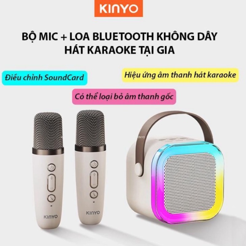 Loa bluetooth karaoke K12 kèm 2 micro không dây led RGB [BH 3 tháng]