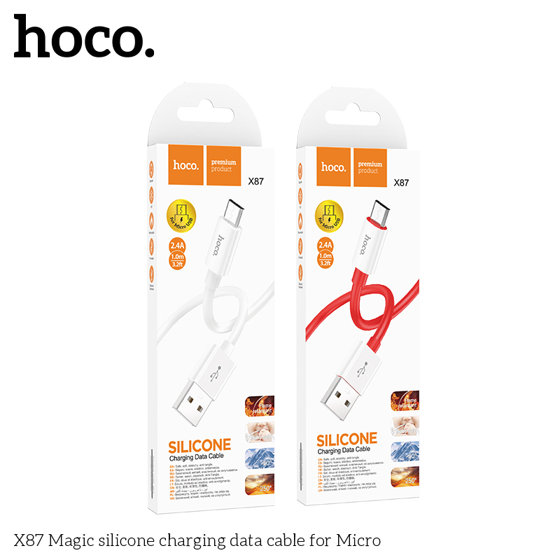 CÁP SẠC HOCO X87 USB RA SAMSUNG MICRO 1M 2.4A CHÍNH HÃNG [BH: 1 NĂM]