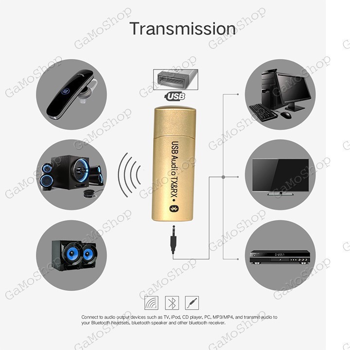 USB Bluetooth 4.2 YPF-04 / BT-TX6 phát và nhận 2 chiều 2in1 [BH 3 tháng]