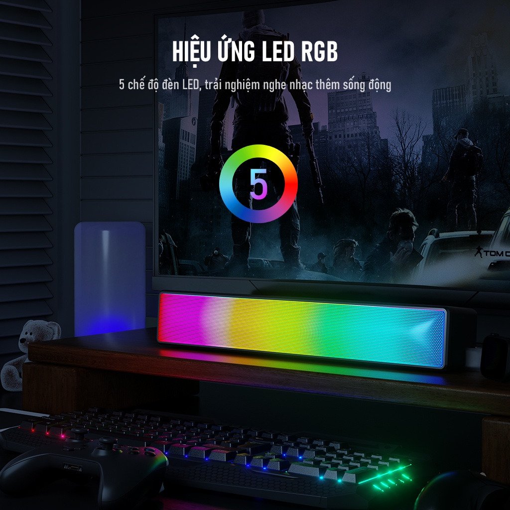 Loa bluetooth SIMETECH KQ-07B led RGB siêu đẹp cực hay chính hãng (có khe thẻ nhớ, usb) [BH 1 năm]