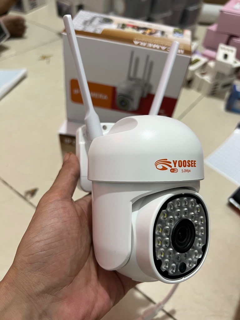 Camera IP wifi ngoài trời C16T / D16AT / C28 có cổng lan Hộp trắng YOOSEE 5.0Mpx 16LED (Xoay ngoài trời) [BH 6 tháng]