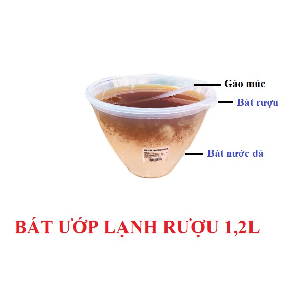 Bộ bát nhựa 3 chi tiết ướp lạnh rượu / trái cây kèm gáo múc