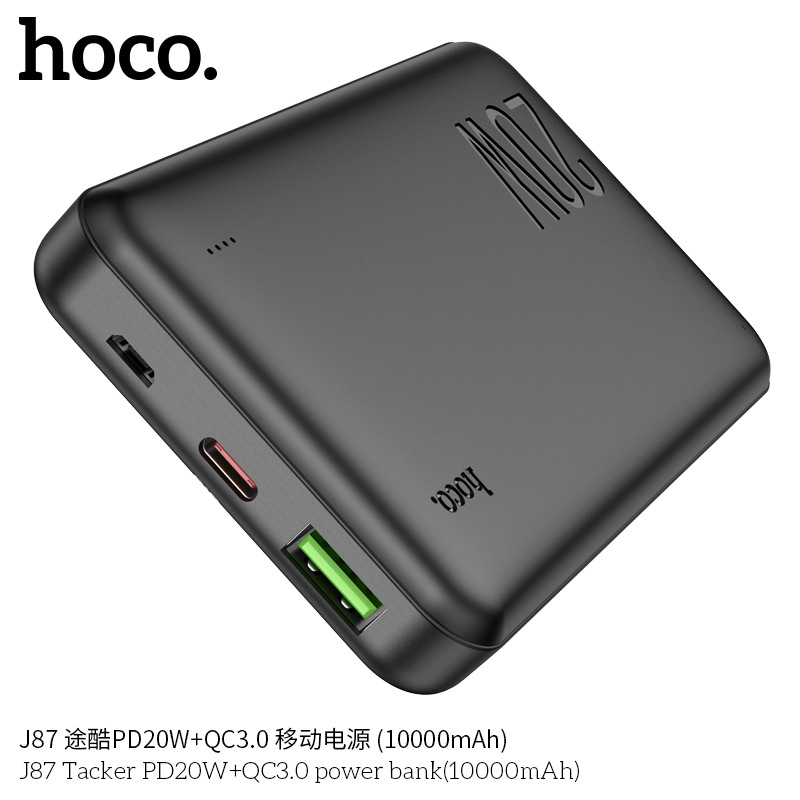 Pin sạc nhanh 20w HOCO J87 10.000mAh pin dự phòng PD QC3.0 chính hãng [BH 1 năm]