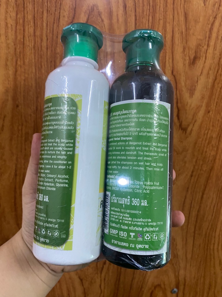 Combo dầu gội xả kích mọc tóc Thái Lan 360ml hương Lemon