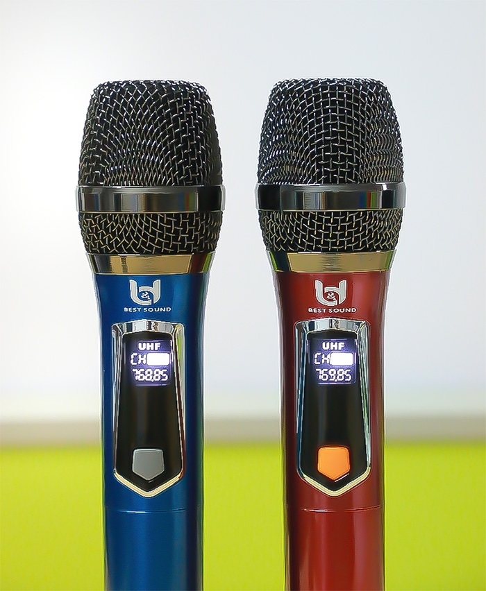 Micro đa năng bộ 2 mic không dây Best Sound W108 cao cấp chống hú hát karaoke [BH 6 tháng]
