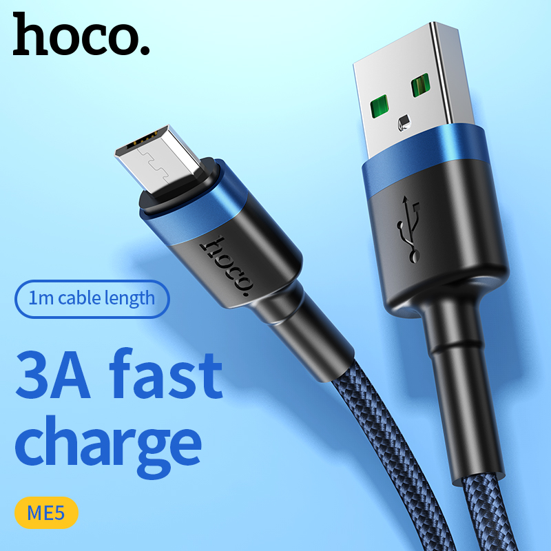 Cáp sạc nhanh 3A micro HOCO ME5 1M samsung dây dù chính hãng [BH 1 năm]