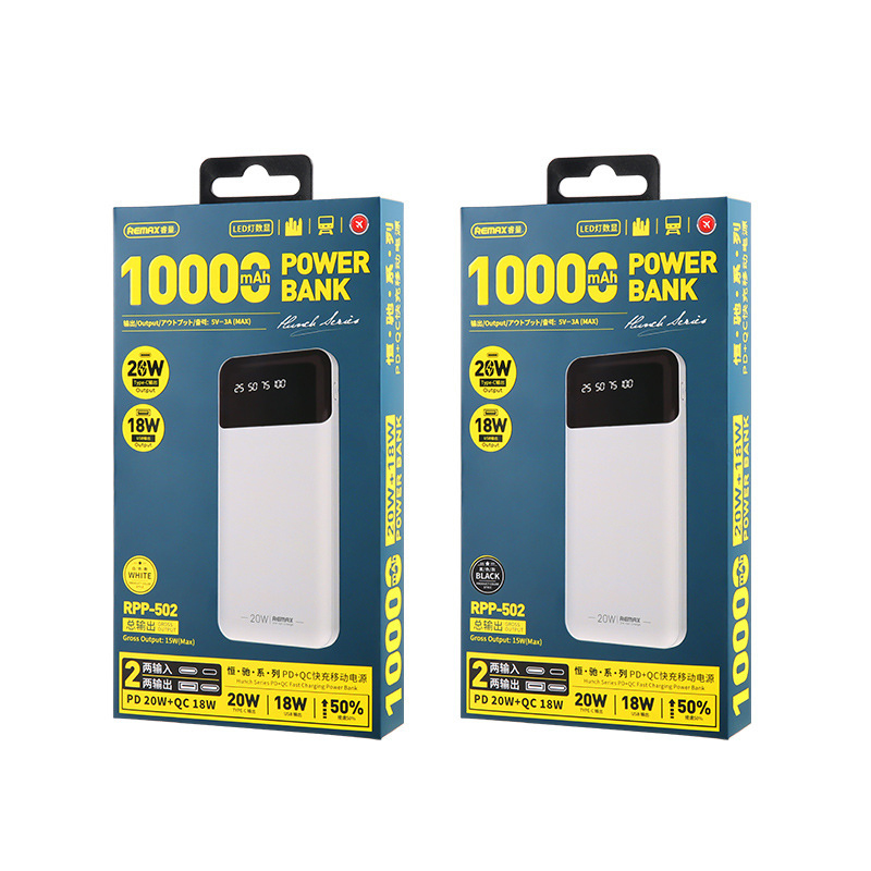 Pin sạc nhanh 22.5w Remax RPP-502 10.000mAh dự phòng PD QC3.0 chính hãng [BH 1 năm]